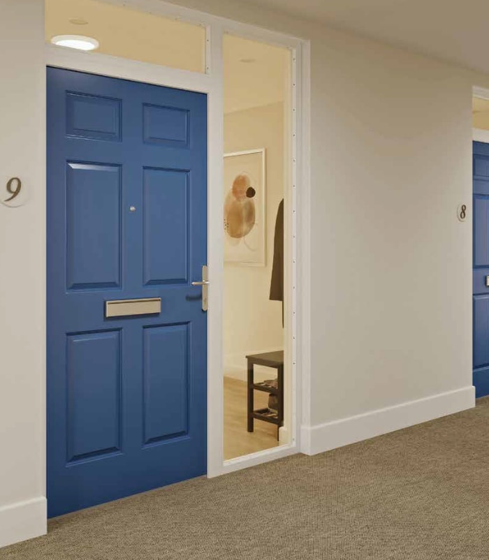 SecureSet Flat Entrance Doorset with Optional Top and Side Lights