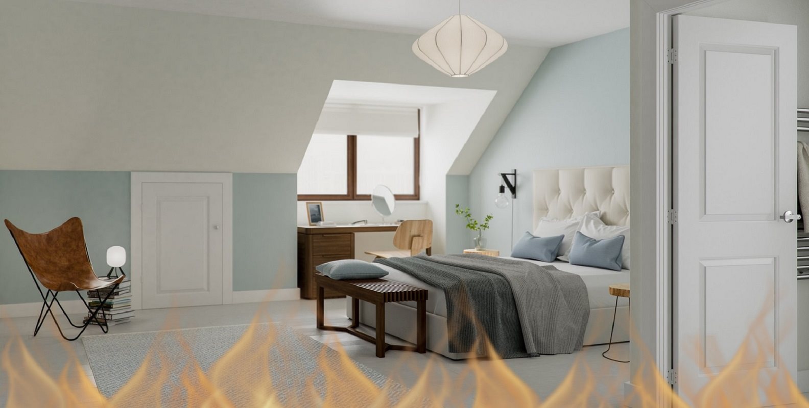 loft-room-with-fire-at-the-bottom